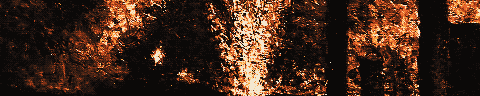 Pixel-art translation of Maximilien Luce, Factories near Charleroi (Usines près de Charleroi) (1897): factory chimneys and furnaces near Charleroi smoke under a hazy sky.
