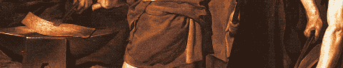 Pixel-art translation of Diego Velázquez, The Forge of Vulcan (1630): Apollo brings news to Vulcan and his workers at the forge.