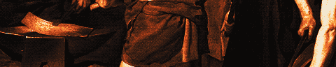 Pixel-art translation of Diego Velázquez, The Forge of Vulcan (1630): Apollo brings news to Vulcan and his workers at the forge.